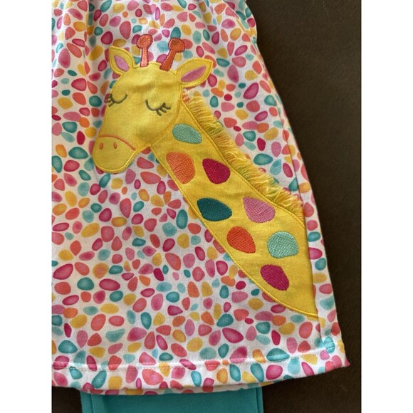 KIDS HEADQUARTERS Little Girls Draw-Straps Printed Tunic&Capri Leggings Set 5T - Picture 5 of 9